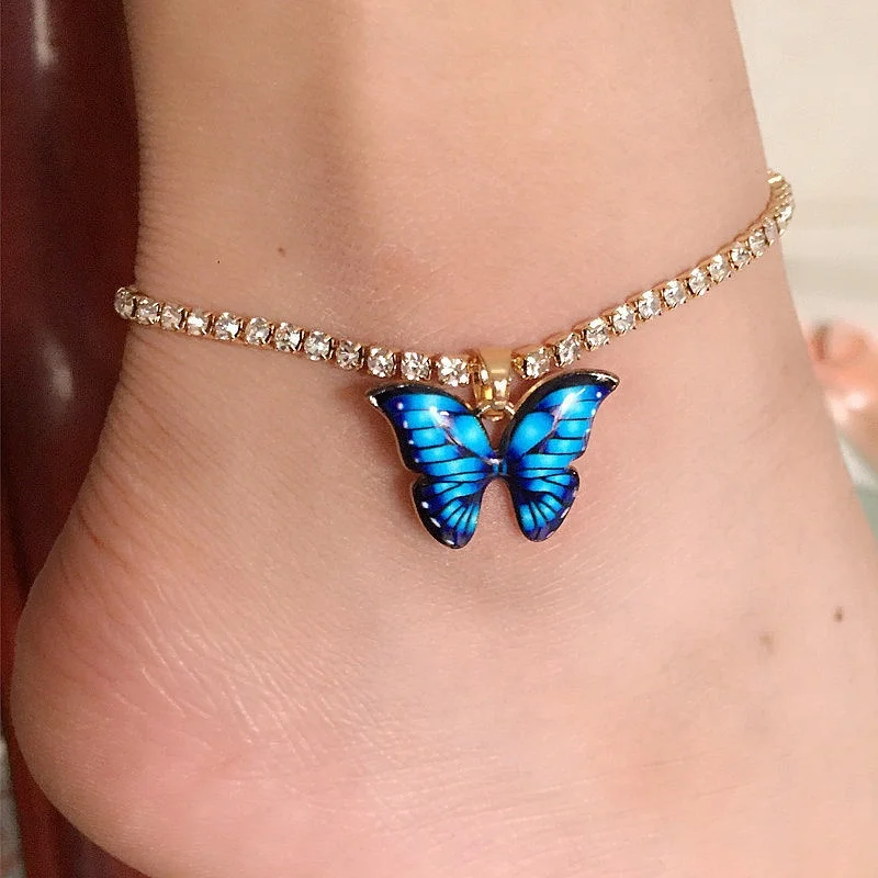 New Bohemian Butterfly Pendant Anklets for Women Simple Anklet Chain Ankle Bracelet on Leg Summer Beach Bling Foot Jewelry Gift
New Bohemian Butterfly Pendant Anklets for Women Simple Anklet Chain Ankle Bracelet on Leg Summer Beach Bling Foot Jewelry Gift
