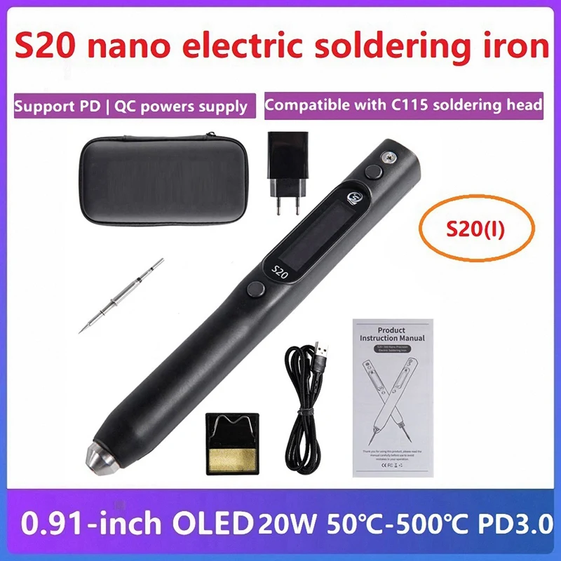 50℃-500℃ Soldering Head Soldering Iron Compatible With C115 Soldering Head EU Plug
50℃-500℃ Soldering Head Soldering Iron Compatible With C115 Soldering Head EU Plug