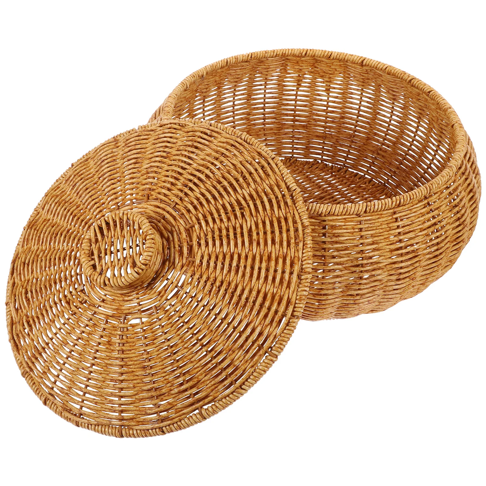 Woven Storage Basket For Bread Fruit Kitchen Supply Small With Lid Imitation Rattan Baskets Organizing
Woven Storage Basket For Bread Fruit Kitchen Supply Small With Lid Imitation Rattan Baskets Organizing