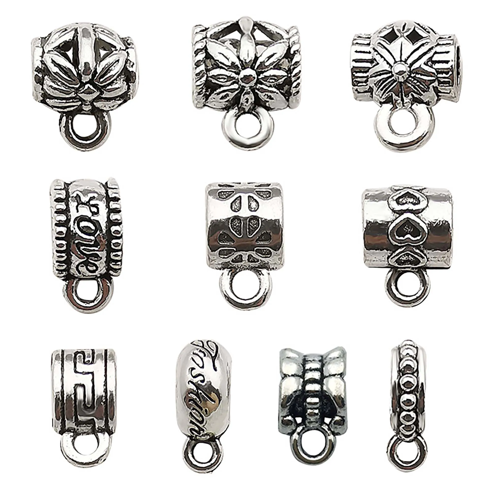 100PCS/Lot 10 Types Tee Largehole Beads DIY for Men and Women Silver Necklace Bracele Jewelry Beads Handmade
100PCS/Lot 10 Types Tee Largehole Beads DIY for Men and Women Silver Necklace Bracele Jewelry Beads Handmade