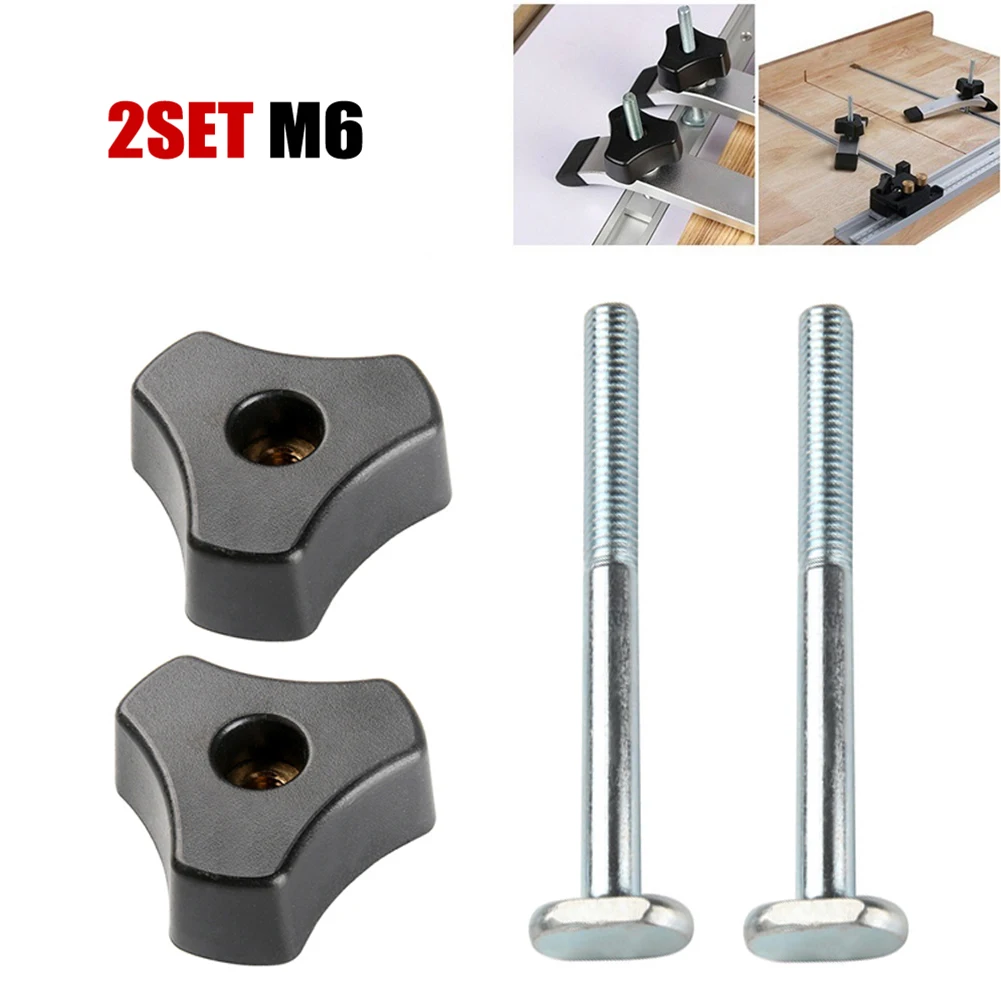2Set M6 T-Track Bolts Knobs T Slot Bolts Knobs Clamps With Screw Nut For T-track Woodworking Jigs Fixtures Accessories
2Set M6 T-Track Bolts Knobs T Slot Bolts Knobs Clamps With Screw Nut For T-track Woodworking Jigs Fixtures Accessories