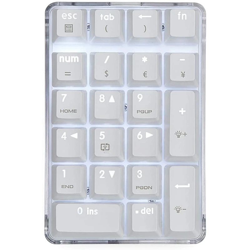 Mechanical Numeric Keypad GATERON Brown Switch Wired Gaming Keypad Crystal Case White Backlit 21 Keys Mini Numpad Keypad
Mechanical Numeric Keypad GATERON Brown Switch Wired Gaming Keypad Crystal Case White Backlit 21 Keys Mini Numpad Keypad