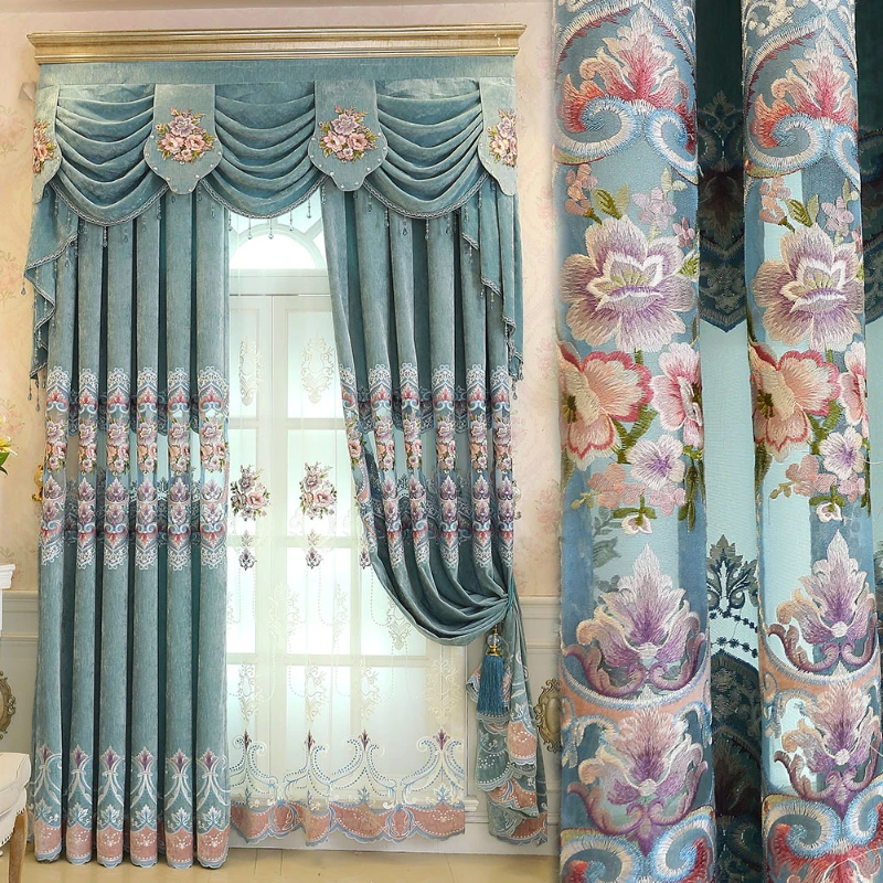 New Curtains for Living Dining Room Bedroom Custom European-style Chenille Embroidery Light Luxury High-end Window Curtain Decor
New Curtains for Living Dining Room Bedroom Custom European-style Chenille Embroidery Light Luxury High-end Window Curtain Decor