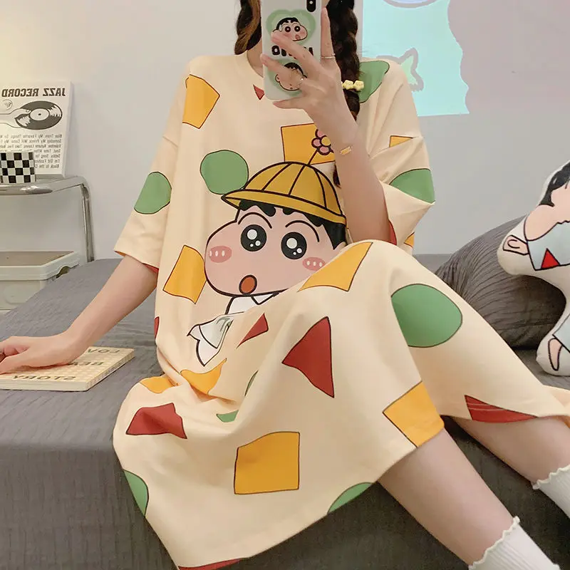 Kawaii Crayon Shin-Chan аниме хобби женские пижамы с коротким рукавом летняя хлопковая Домашняя одежда большого размера для беременных
Kawaii Crayon Shin-Chan аниме хобби женские пижамы с коротким рукавом летняя хлопковая Домашняя одежда большого размера для беременных