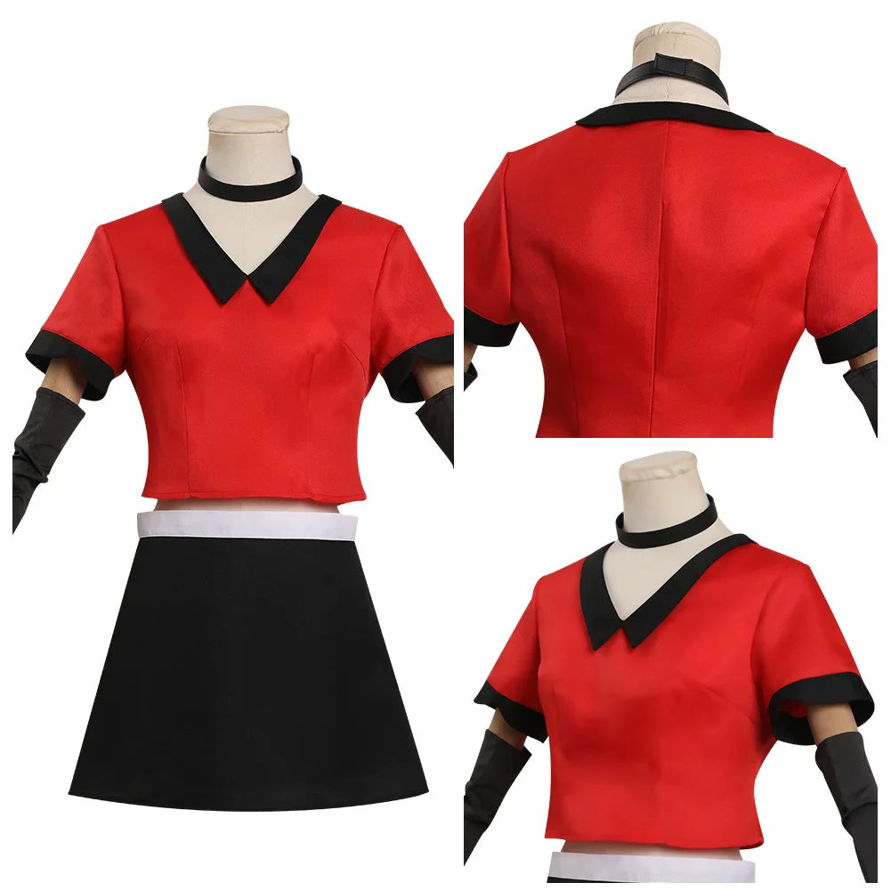 Hazbin VAGGIE Cosplay Costume Top Skirt Outfits Halloween Carnival Suit 
Hazbin VAGGIE Cosplay Costume Top Skirt Outfits Halloween Carnival Suit