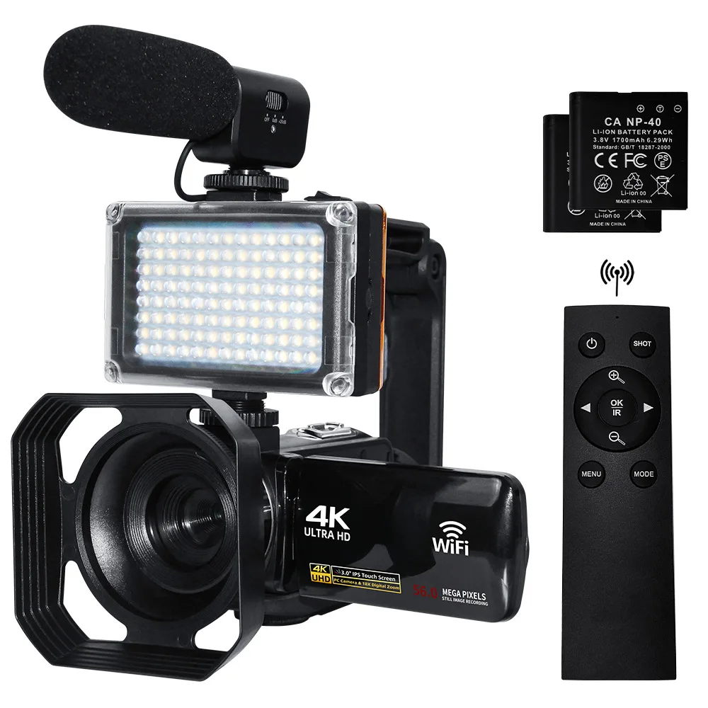 4K Ultra HD Digital Camera 3.0 Inci 48MP 18X Zoom Wifi Camcorder with Windproof Microphone Fill Light Video Vlogging For YouTube
4K Ultra HD Digital Camera 3.0 Inci 48MP 18X Zoom Wifi Camcorder with Windproof Microphone Fill Light Video Vlogging For YouTube