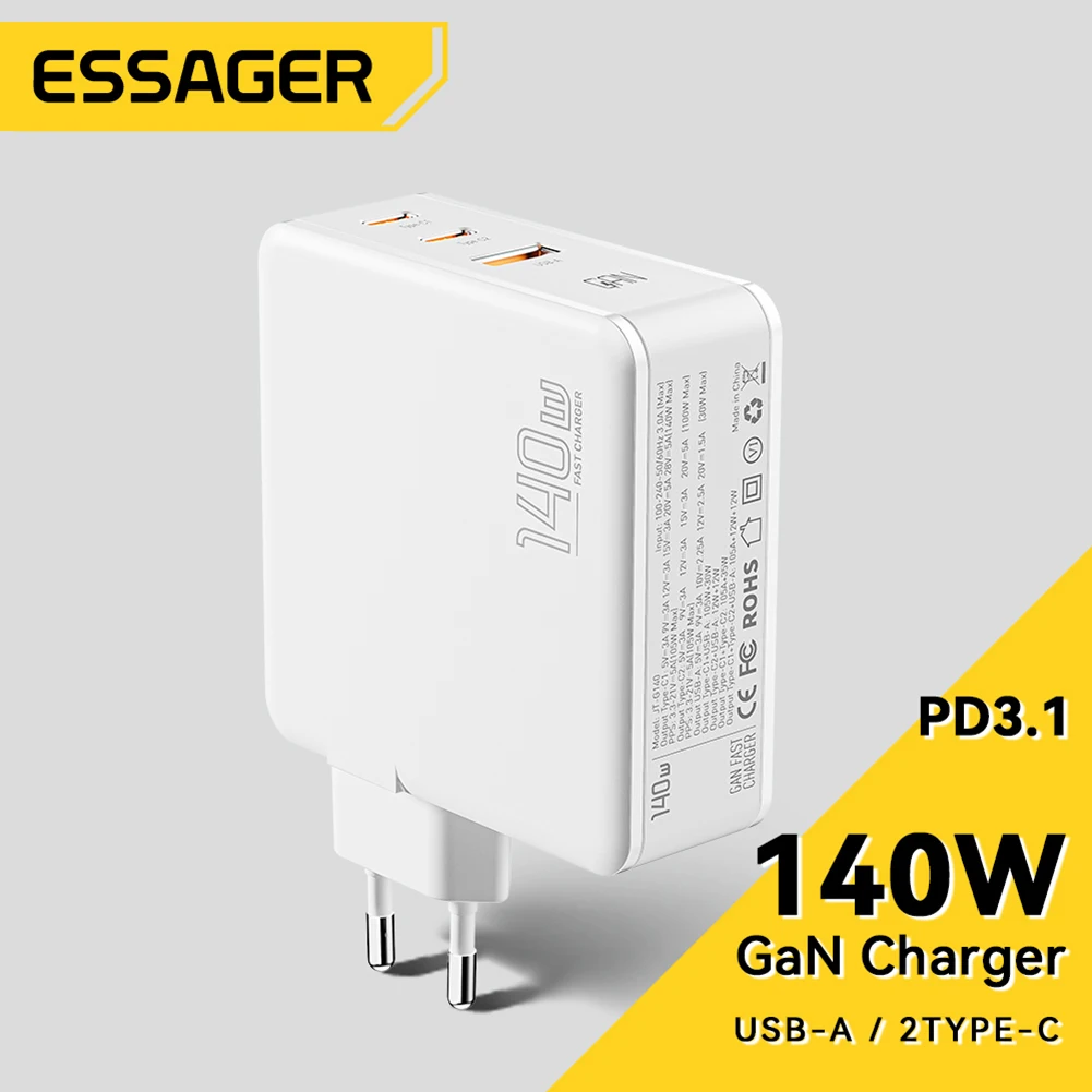 140W Laptop Charging Adapter Head Mini PD Fast Charger 2 Type-C+1 USB-A 3 Ports US/EU/UK Plug for iPhone Huawei Phones Tablet PC
140W Laptop Charging Adapter Head Mini PD Fast Charger 2 Type-C+1 USB-A 3 Ports US/EU/UK Plug for iPhone Huawei Phones Tablet PC