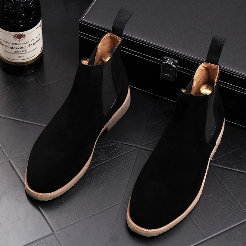 England style mens casual chelsea boots breathable cow suede leather shoes cowboy boot spring autumn ankle botas hombre zapatos
England style mens casual chelsea boots breathable cow suede leather shoes cowboy boot spring autumn ankle botas hombre zapatos