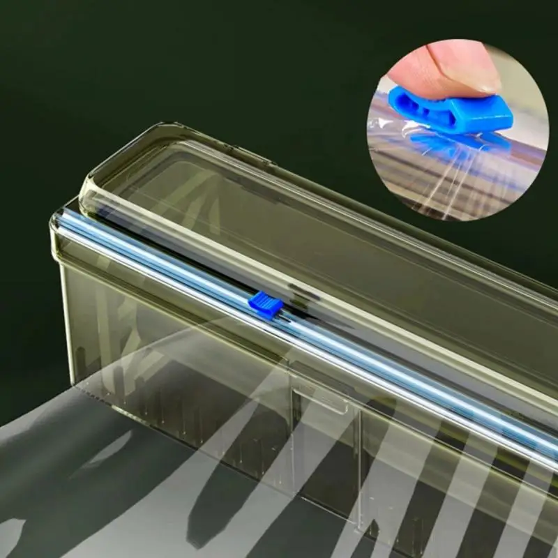 Kitchen Cling Film Cutter Food Wrap Dispenser Plastic Slide Sharp Cutting Storage Holder Kitchen Tool Accessories Universal
Kitchen Cling Film Cutter Food Wrap Dispenser Plastic Slide Sharp Cutting Storage Holder Kitchen Tool Accessories Universal