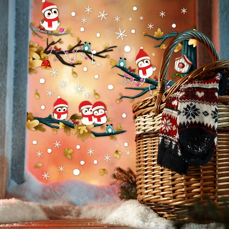 2023 New Owl Branch Snowflake Christmas Window Glass Paste Creative Wall Decal Wall Stickers Kids Room Decoration
2023 New Owl Branch Snowflake Christmas Window Glass Paste Creative Wall Decal Wall Stickers Kids Room Decoration