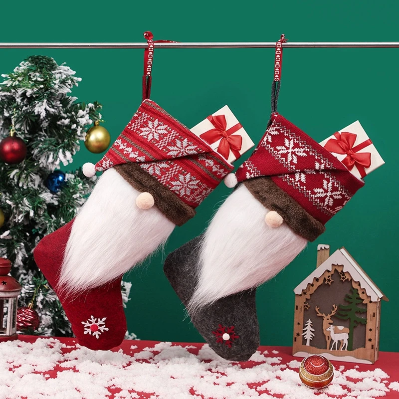 Christmas Gnome Snowflake Stockings Set of 2 Candy Gift Packaging Bag Accessory Supplies for Home Door Window Decoration
Christmas Gnome Snowflake Stockings Set of 2 Candy Gift Packaging Bag Accessory Supplies for Home Door Window Decoration