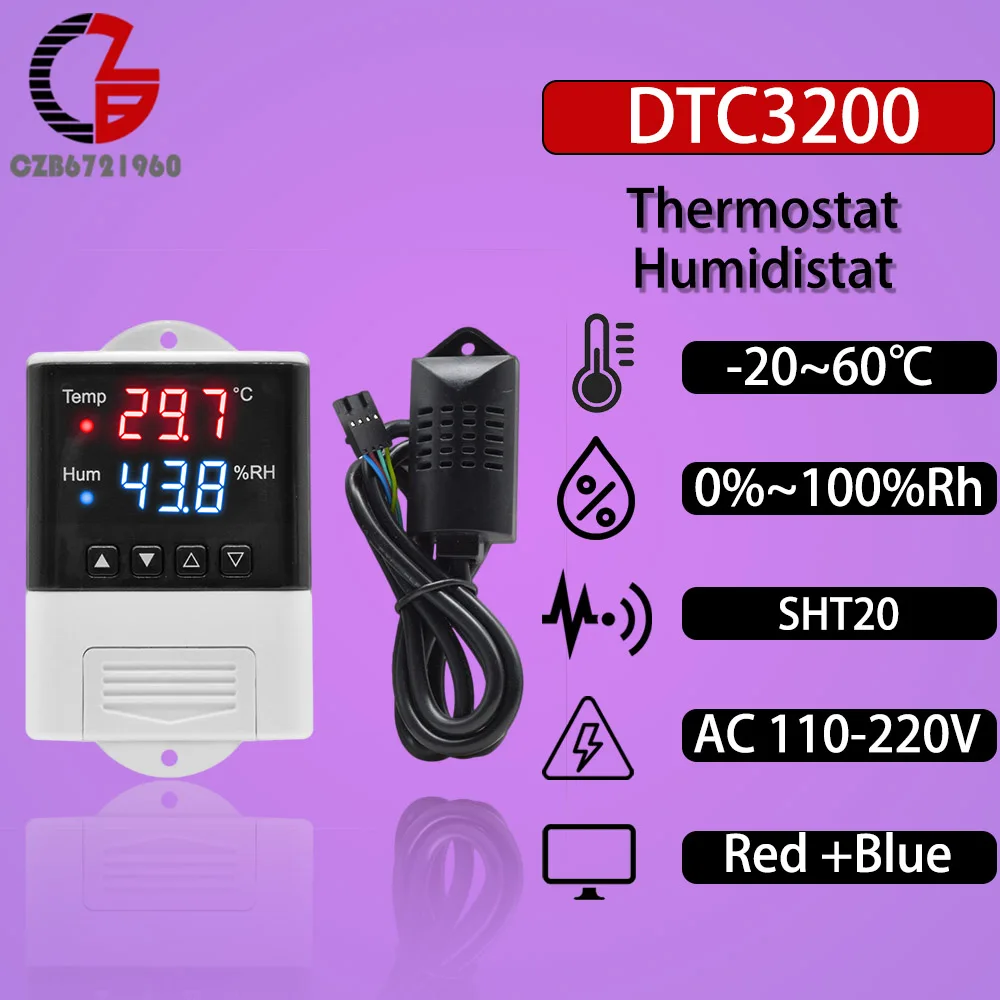 Wi-Fi термостат, гигростат, 12 В, 110 В, 220 В, цифровой регулятор температуры и влажности, автоматический автомобильный инкубатор, терморегулятор
Wi-Fi термостат, гигростат, 12 В, 110 В, 220 В, цифровой регулятор температуры и влажности, автоматический автомобильный инкубатор, терморегулятор