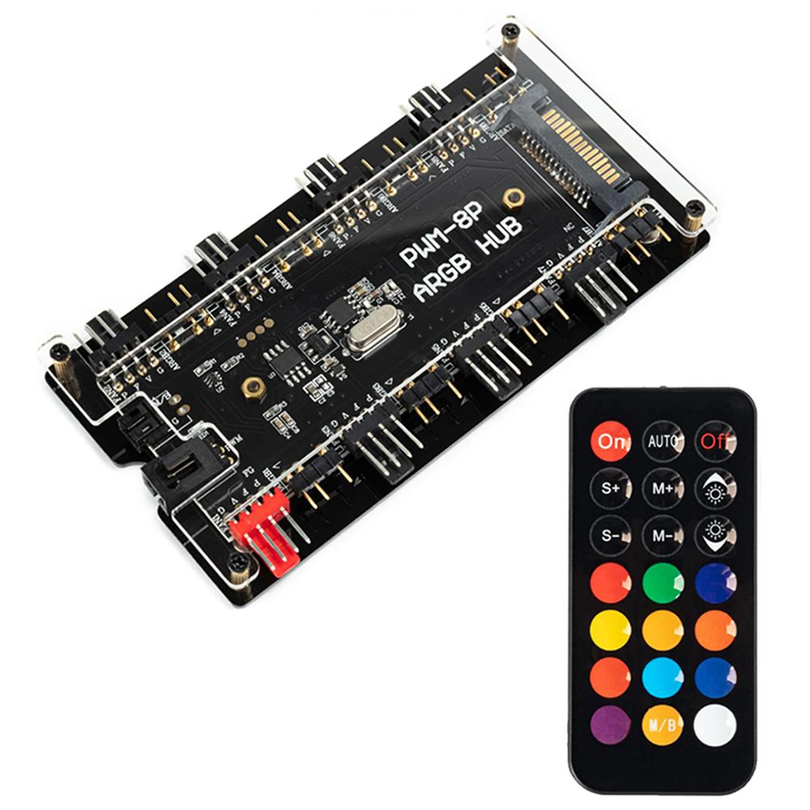 2-in-1 ARGB Addressable Splitter 4-pin Temperature Controller for PC LED Light Cooler argb argb argb argb argb
2-in-1 ARGB Addressable Splitter 4-pin Temperature Controller for PC LED Light Cooler argb argb argb argb argb