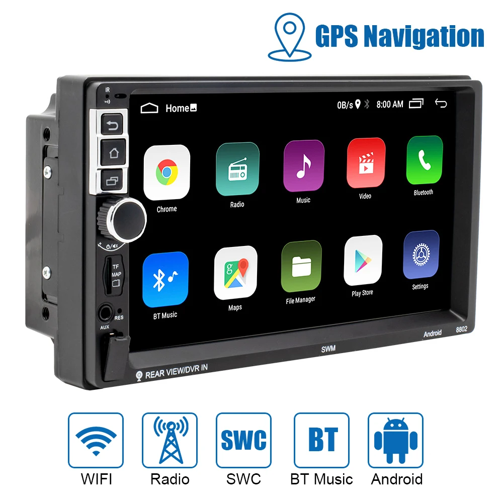 GPS Bluetooth WIFI Hands-free Mirror Link Multimedia Player TF 5-USB Android 10.1 Car Radio 7 Inch 2 Din FM Receiver Universal
GPS Bluetooth WIFI Hands-free Mirror Link Multimedia Player TF 5-USB Android 10.1 Car Radio 7 Inch 2 Din FM Receiver Universal