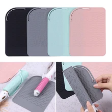 Silicone Heat Resistant Mat Pouch For Curling Hair Professional Styling Tool Anti-heat Mats For Hair Straightener Curling