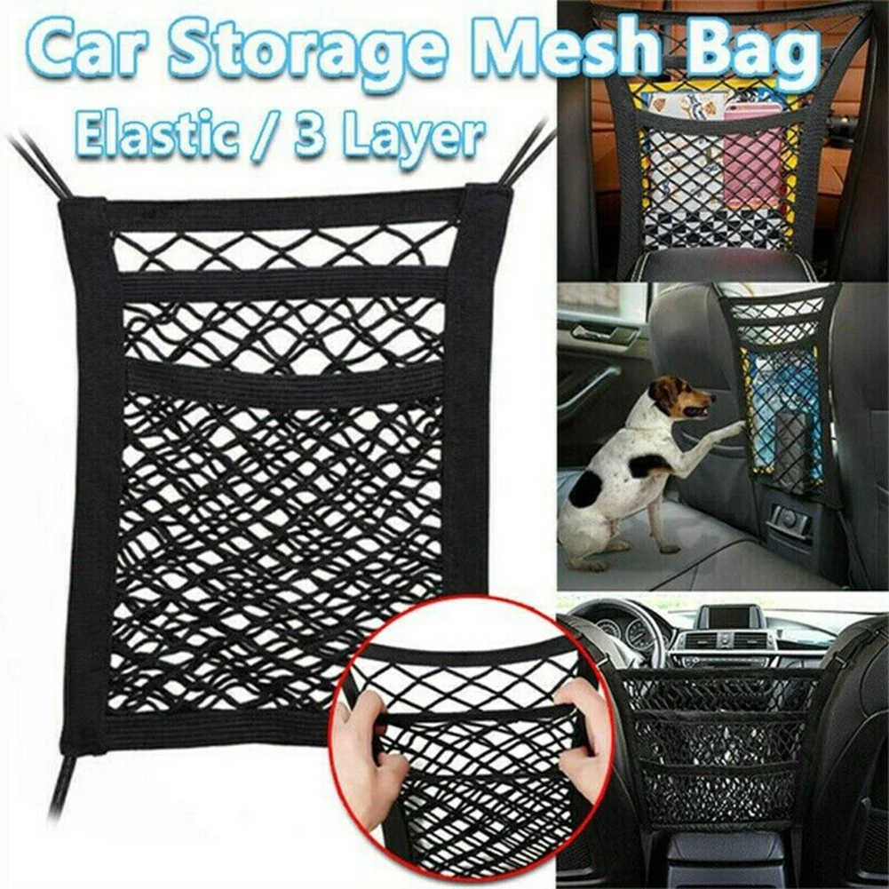 Universal Seat Black Storage Net Pocket Organizer Seat Back Storage Bag Net Sundries Bag Car Accessories Stretchable With 2hooks
Universal Seat Black Storage Net Pocket Organizer Seat Back Storage Bag Net Sundries Bag Car Accessories Stretchable With 2hooks
