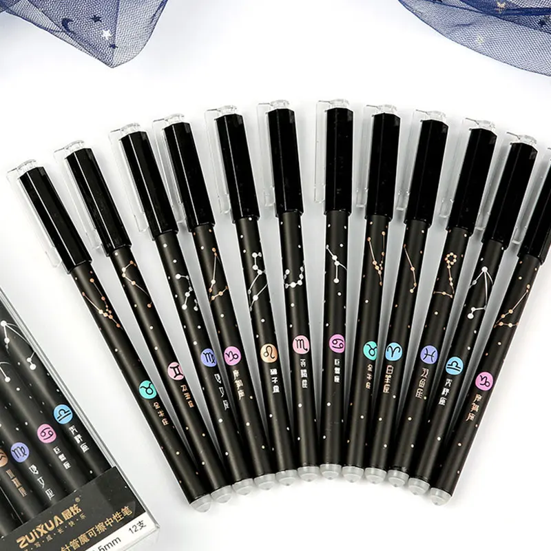 24Pcs Constellation Erasable Gel Pens 12 Constellation Ballpoint Pens For School Office Writing Tools 0.5 Mm Black Blue Ink 
24Pcs Constellation Erasable Gel Pens 12 Constellation Ballpoint Pens For School Office Writing Tools 0.5 Mm Black Blue Ink