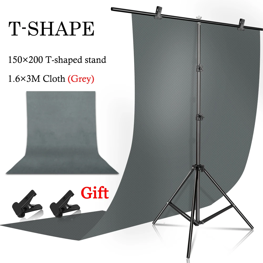 1.5x2m T-Type Background Frame Tripod With 1.6x3M Non-woven Adjustable Support System Suitable for Photography Studios
1.5x2m T-Type Background Frame Tripod With 1.6x3M Non-woven Adjustable Support System Suitable for Photography Studios