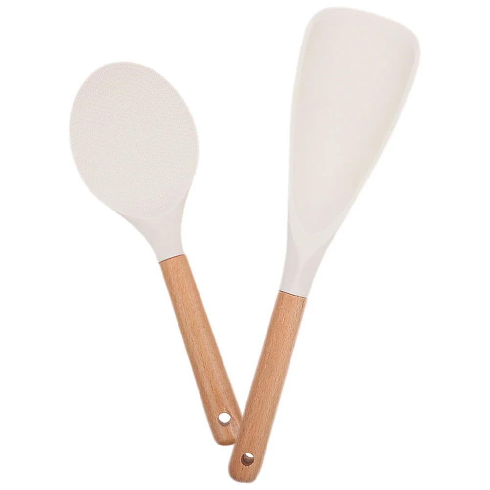 2Pcs Convenient Rice Spoons Silicone Rice Paddles Household Rice Spatulas Kitchen Accessory
2Pcs Convenient Rice Spoons Silicone Rice Paddles Household Rice Spatulas Kitchen Accessory