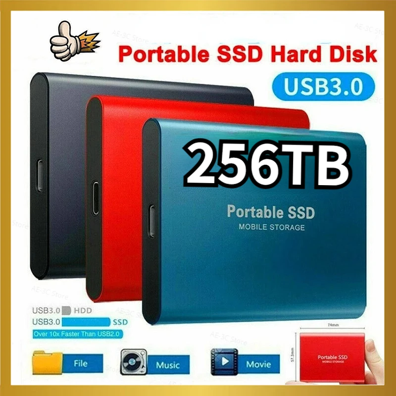 Portable High-speed External Hard Drive 2TB 4TB 8TB USB3.1 SSD 2.5 Inch Portable SSD 16TB 64TB 128TB 256TB Hard Disk for Laptop
Portable High-speed External Hard Drive 2TB 4TB 8TB USB3.1 SSD 2.5 Inch Portable SSD 16TB 64TB 128TB 256TB Hard Disk for Laptop