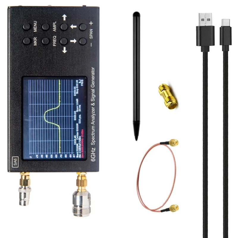 Hot 3X SA6 Portable 6Ghz Spectrum Analyzer & Signal Genertor TO, 2G, 3G, 4G, LTE, CDMA, DCS, GSM, GPRS, GLONASS
Hot 3X SA6 Portable 6Ghz Spectrum Analyzer & Signal Genertor TO, 2G, 3G, 4G, LTE, CDMA, DCS, GSM, GPRS, GLONASS