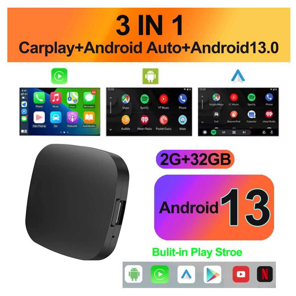 3 В 1 Беспроводной Android 13 AI Carplay Auto Box С Быстрым Подключением Для Netflix YouTube - OEM Совместимость С Автомобилем
3 В 1 Беспроводной Android 13 AI Carplay Auto Box С Быстрым Подключением Для Netflix YouTube - OEM Совместимость С Автомобилем