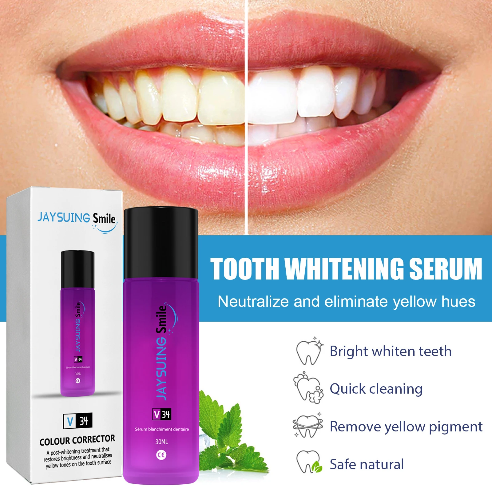 Teeth Whitening Essence Serum Teeth Sensitive Cleansing Remove Plaque Stains Fresh Breath Oral Hygiene Teeth Repair Freshener
Teeth Whitening Essence Serum Teeth Sensitive Cleansing Remove Plaque Stains Fresh Breath Oral Hygiene Teeth Repair Freshener