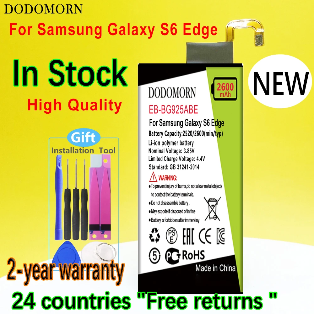 DODOMORN EB-BG925ABE для SAMSUNG GALAXY S6 Edge G9250 G925FQ G925F/S/V G925A S6Edge высокое качество + номер для отслеживания
DODOMORN EB-BG925ABE для SAMSUNG GALAXY S6 Edge G9250 G925FQ G925F/S/V G925A S6Edge высокое качество + номер для отслеживания