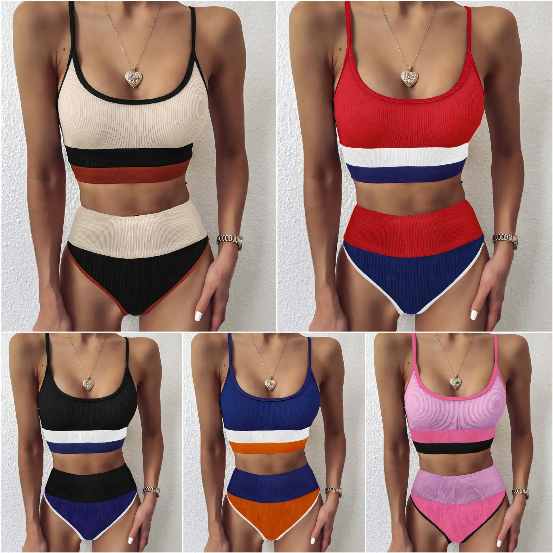 2022 New Hot Sexy Two Piece Set Women Split Swimwear Pit Strip Stitching Sexy High Waist Bikini Swimsuit For Girls Dropship
2022 New Hot Sexy Two Piece Set Women Split Swimwear Pit Strip Stitching Sexy High Waist Bikini Swimsuit For Girls Dropship