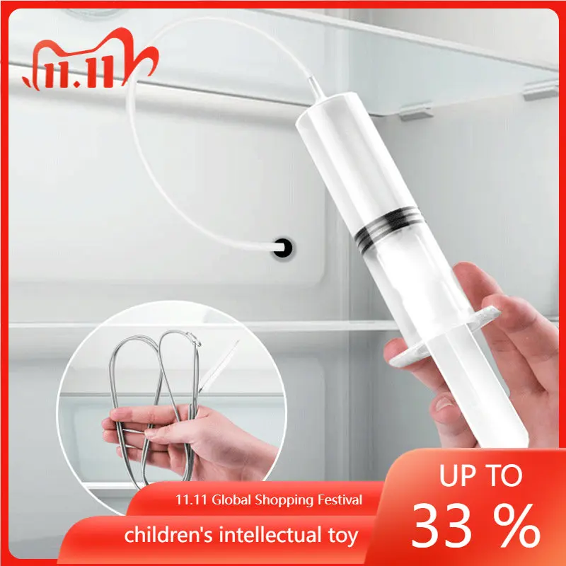 5PCS Refrigerator Drain Clean Brush Wash Brush Suction Syringe Hose Fridge Cleaner Stick Dredge Tool 1.5M Drain Hole Kit
5PCS Refrigerator Drain Clean Brush Wash Brush Suction Syringe Hose Fridge Cleaner Stick Dredge Tool 1.5M Drain Hole Kit