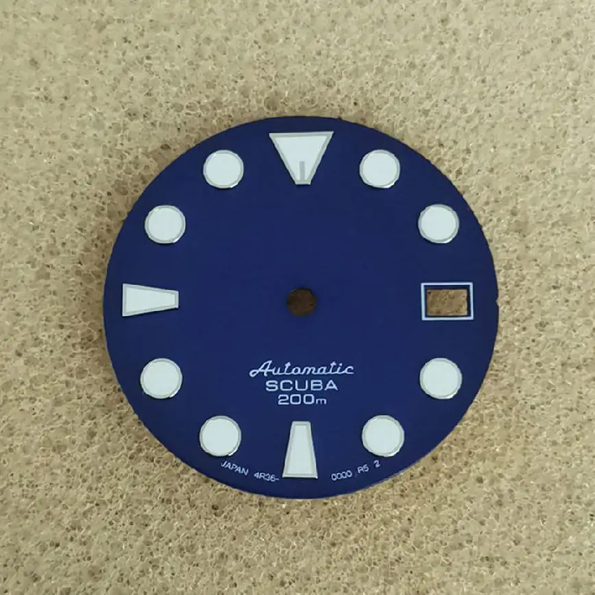 Watch Accessories 28.5MM Dial Blue Yellow Green Black Strong Green Luminous Mechanical Diver Watch for NH35 Movement 
Watch Accessories 28.5MM Dial Blue Yellow Green Black Strong Green Luminous Mechanical Diver Watch for NH35 Movement