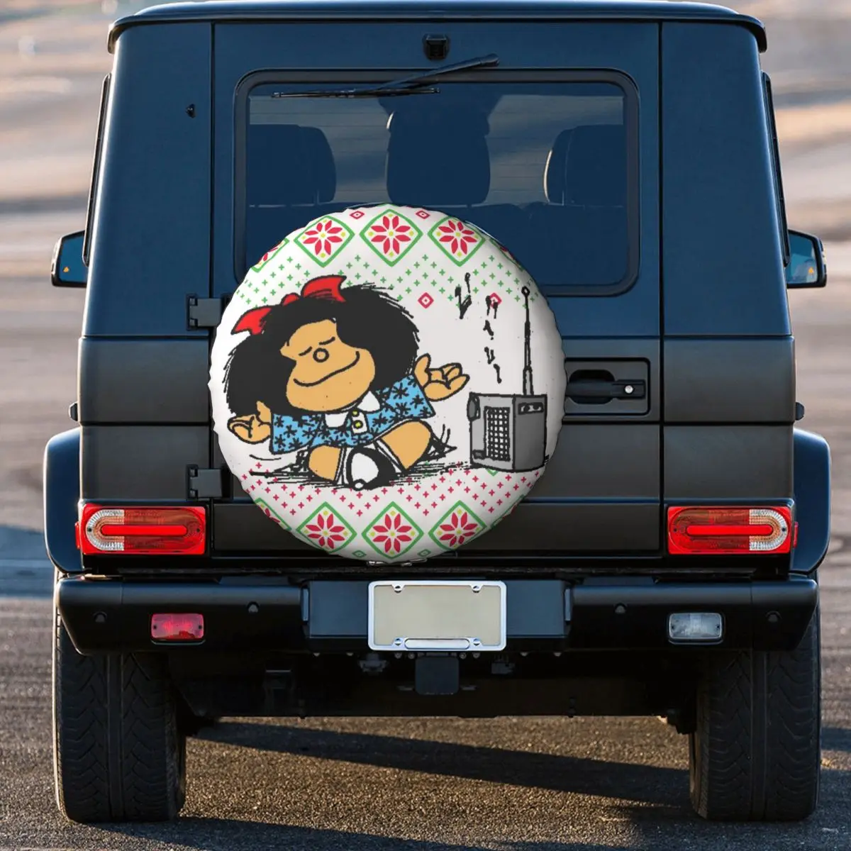 Чехол Mafalda с рождественскими запасными шинами для Jeep Mitsubishi Pajero комиксное юмор