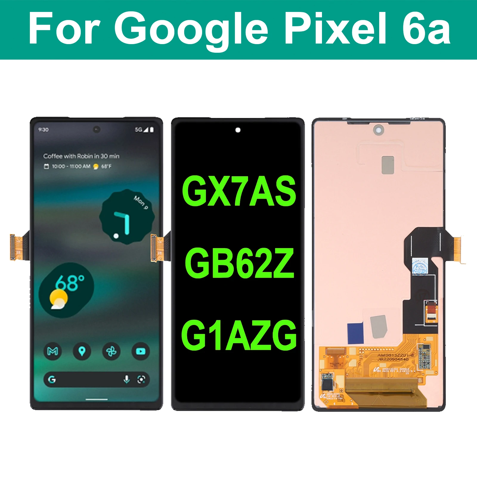 Оригинальный дисплей 6,1 ''для Google Pixel 6a LCD GX7AS GB62Z G1AZG, сменный сенсорный экран, дигитайзер в сборе
Оригинальный дисплей 6,1 ''для Google Pixel 6a LCD GX7AS GB62Z G1AZG, сменный сенсорный экран, дигитайзер в сборе