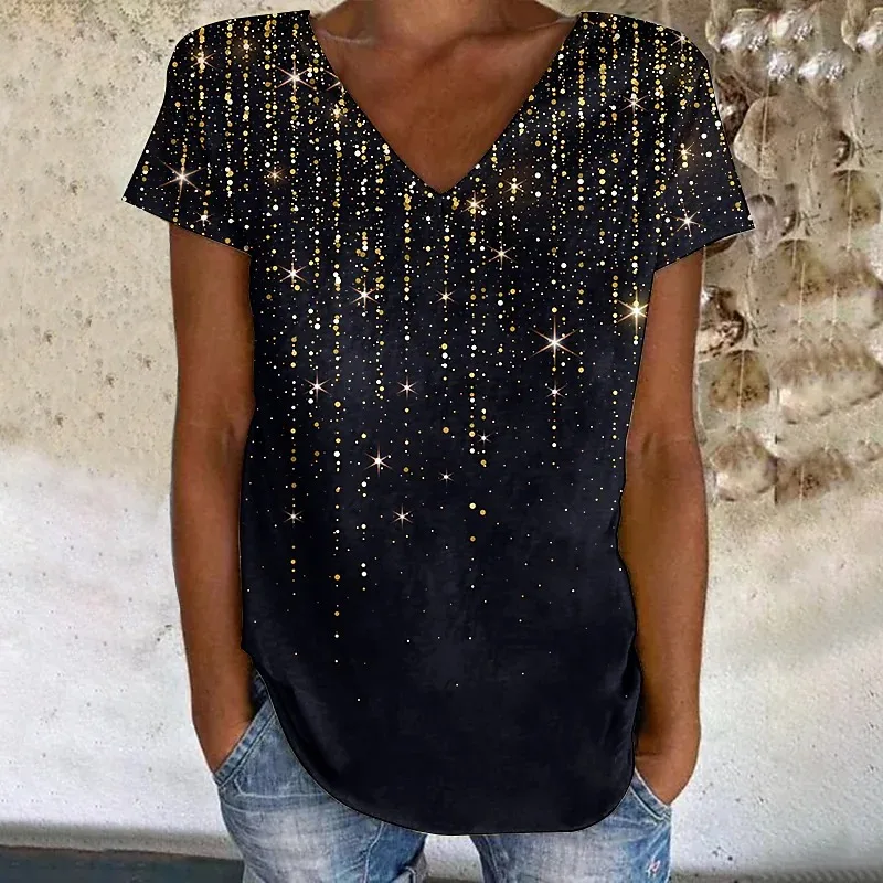 2022 Summer Women's Painting T Shirt Polka Dot Print V Neck Basic Tops Blue Pink Yellow / 3D Print
2022 Summer Women's Painting T Shirt Polka Dot Print V Neck Basic Tops Blue Pink Yellow / 3D Print