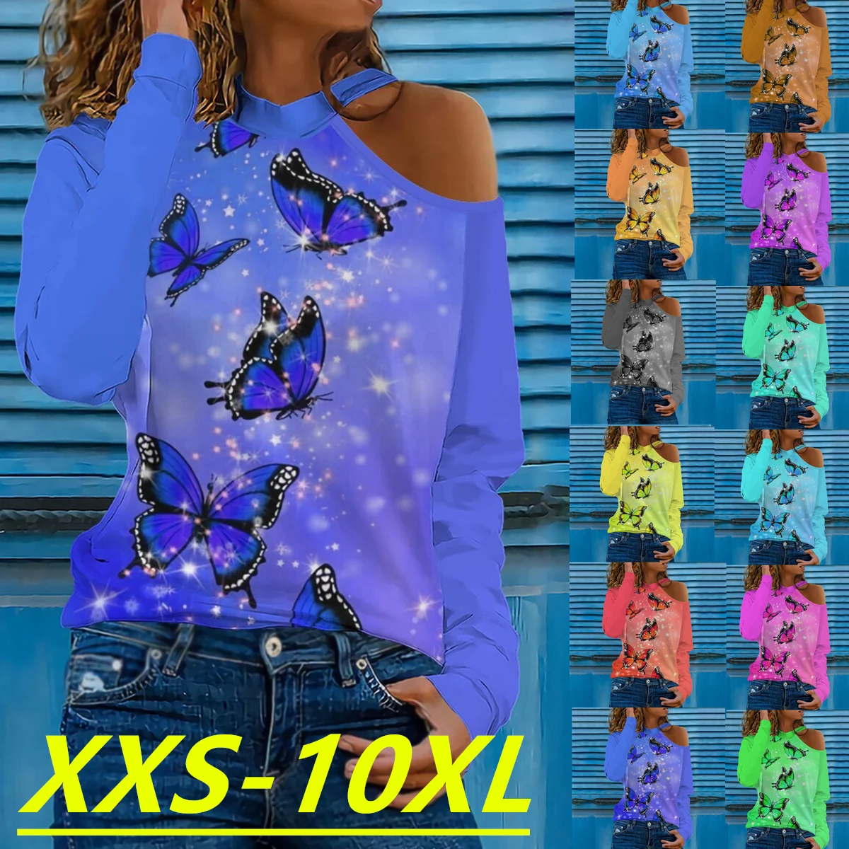 Autumn/Winter 2022 Fashion Women's Butterfly Print Round Neck Off Shoulder Long Sleeve Casual Plus Size Top XXS-10XL
Autumn/Winter 2022 Fashion Women's Butterfly Print Round Neck Off Shoulder Long Sleeve Casual Plus Size Top XXS-10XL