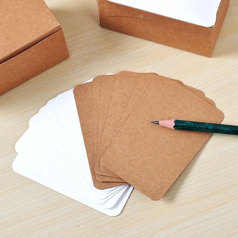 100 Sheets/box DIY Word Cards Blank Post Card Kraft Thick Double-sided paper word Sketch Doodle
100 Sheets/box DIY Word Cards Blank Post Card Kraft Thick Double-sided paper word Sketch Doodle