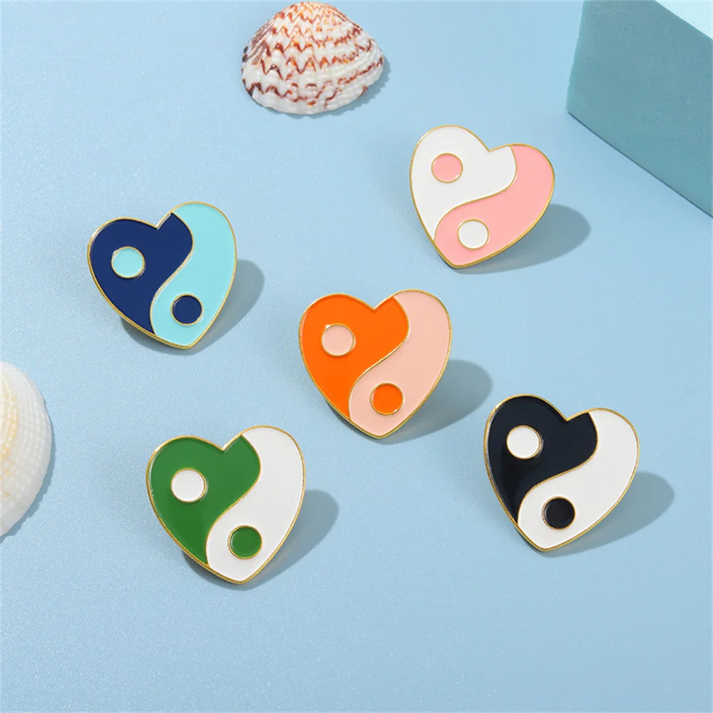 Yin Yang Taichi Enamel Pin Black White Green Color Splicing Love Shirt Lapel Backpack Badge Balance Jewelry Gift for Friends
Yin Yang Taichi Enamel Pin Black White Green Color Splicing Love Shirt Lapel Backpack Badge Balance Jewelry Gift for Friends