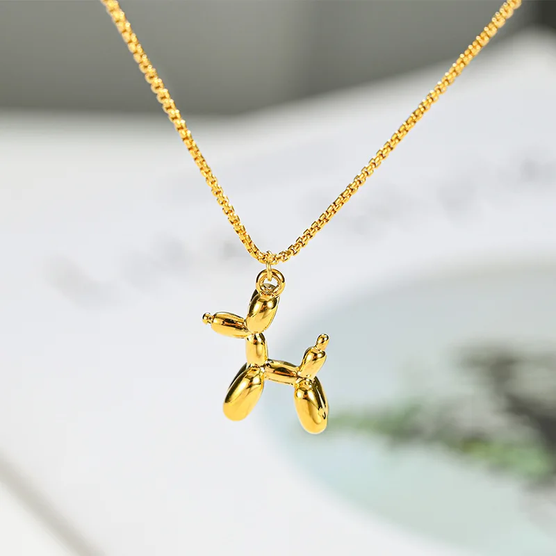 Cute Balloon Dog Golden Silver Color Pendant Necklaces Sweet Clavicle Chain Unique Girl Birthday Jewelry
Cute Balloon Dog Golden Silver Color Pendant Necklaces Sweet Clavicle Chain Unique Girl Birthday Jewelry