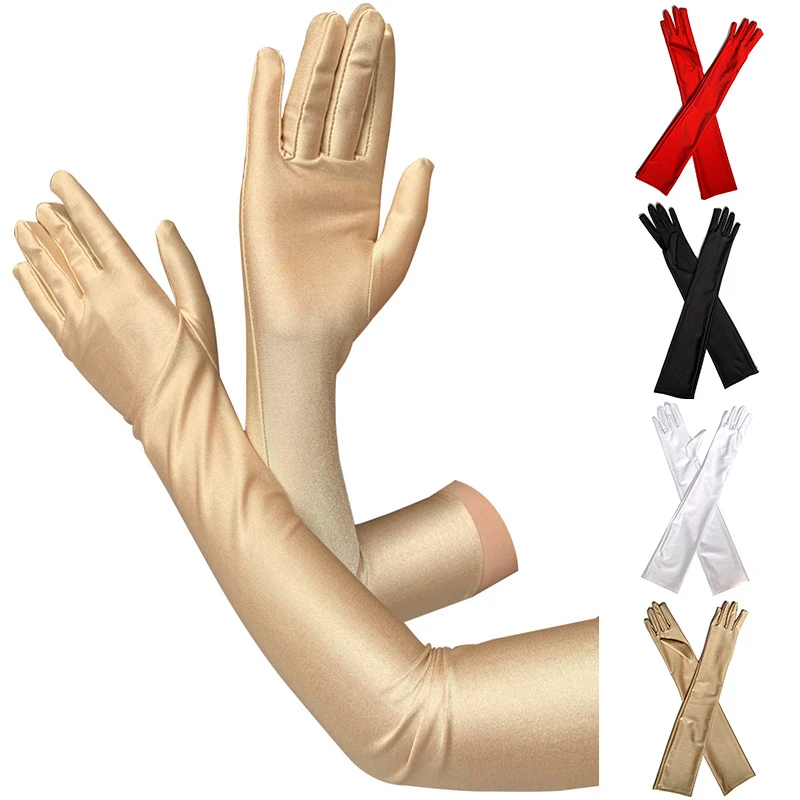 Women Evening Party Gloves UV Protection Thin Glove Stretch Solid Color Satin Long Finger Mittens Sunsscreen Long Driving Gloves
Women Evening Party Gloves UV Protection Thin Glove Stretch Solid Color Satin Long Finger Mittens Sunsscreen Long Driving Gloves