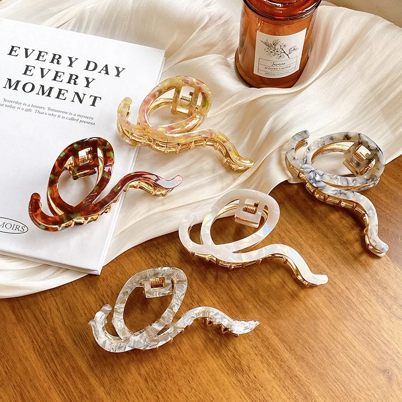 Крупные металлические заколки для волос, нестандартные заколки для волос, высококачественные заколки для волос из ацетата, женские аксессуары для волос 
Крупные металлические заколки для волос, нестандартные заколки для волос, высококачественные заколки для волос из ацетата, женские аксессуары для волос