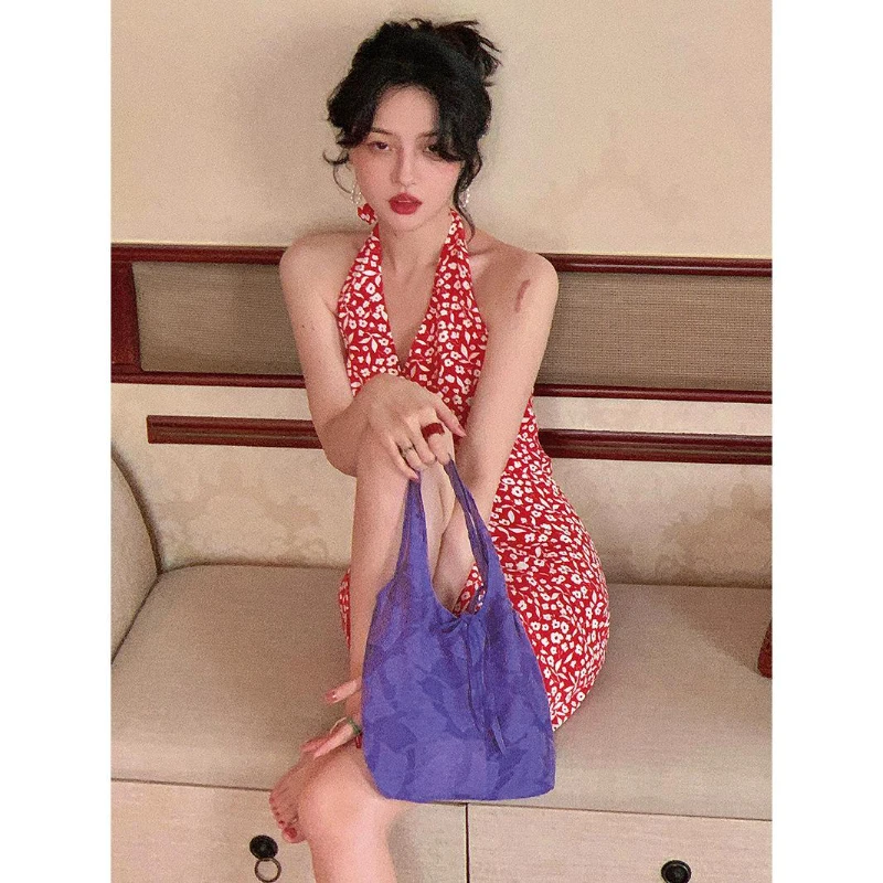 BEENLE 2022 Spring Summer Women New Fashion Homemade Retro Sexy V-neck Halter Floral A-line Short Skirt Pack Hip Slim Dress
BEENLE 2022 Spring Summer Women New Fashion Homemade Retro Sexy V-neck Halter Floral A-line Short Skirt Pack Hip Slim Dress