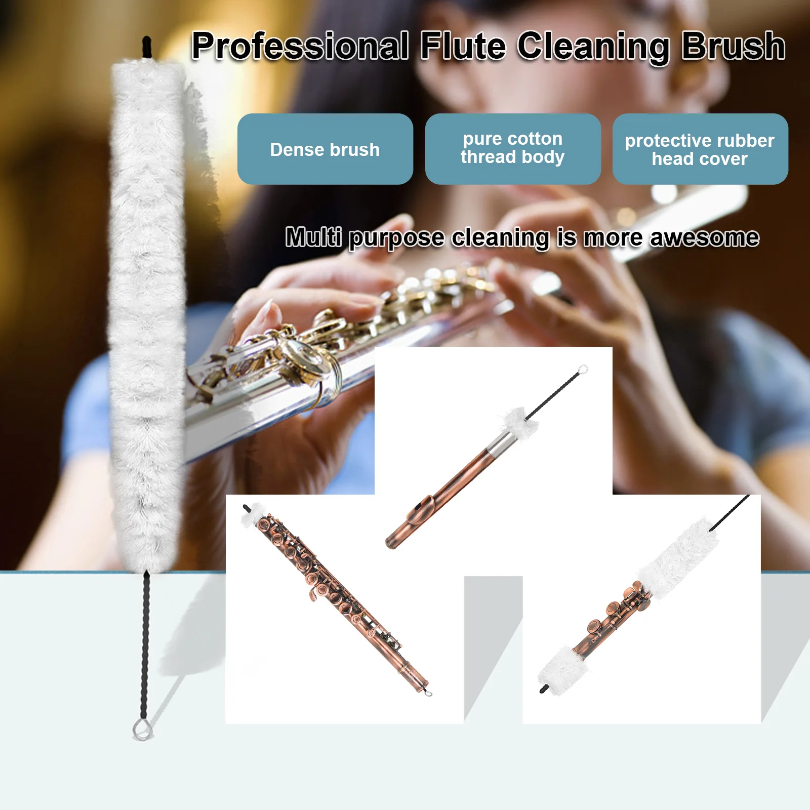 Flute Cleaning Brush 15-inch Flute Cleaning Rod Flute Inner Tube Maintenance Tool Dust Brush Wind Instrument Accessories
Flute Cleaning Brush 15-inch Flute Cleaning Rod Flute Inner Tube Maintenance Tool Dust Brush Wind Instrument Accessories