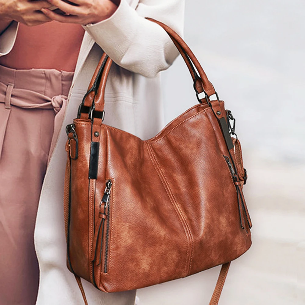 Luxury Bags Women Leather Big Shoulder Tote Bag Large Capacity Top-handle Vintage Designer Crossbody Bag Pouch Bolsos Para Mujer
Luxury Bags Women Leather Big Shoulder Tote Bag Large Capacity Top-handle Vintage Designer Crossbody Bag Pouch Bolsos Para Mujer