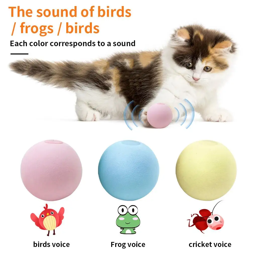 Smart Cat Toys Interactive Ball Catnip Cat Training Toy Pet Playing Ball Pet Squeaky Supplies Products Toy 3 Kinds Animal Sounds
Smart Cat Toys Interactive Ball Catnip Cat Training Toy Pet Playing Ball Pet Squeaky Supplies Products Toy 3 Kinds Animal Sounds