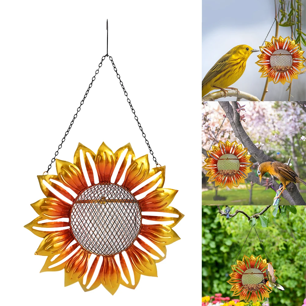 New Bird Feeder Metal Hanging Sunflower-Shaped Wild Bird Feeder with Mesh Design for Backyard Garden Yard Outdoor Decoration
New Bird Feeder Metal Hanging Sunflower-Shaped Wild Bird Feeder with Mesh Design for Backyard Garden Yard Outdoor Decoration