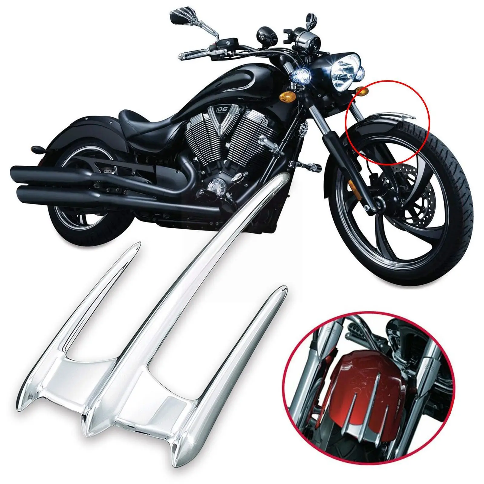 Motorcycle Front Fender Cover Chrome Accent Decoration Trim ABS For Goldwing GL1800 VTX1300 VTX1800 For Honda XVS650 XV1900 D2V1
Motorcycle Front Fender Cover Chrome Accent Decoration Trim ABS For Goldwing GL1800 VTX1300 VTX1800 For Honda XVS650 XV1900 D2V1