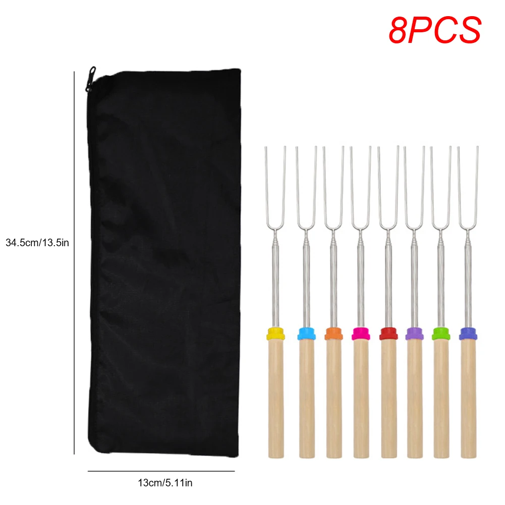 Stainless Steel Roasting Marshmallow Stick Set Extendable Dual Fork Hot Dog Forks Outdoor BBQ for Household Kitchen BBQ Supplies
Stainless Steel Roasting Marshmallow Stick Set Extendable Dual Fork Hot Dog Forks Outdoor BBQ for Household Kitchen BBQ Supplies