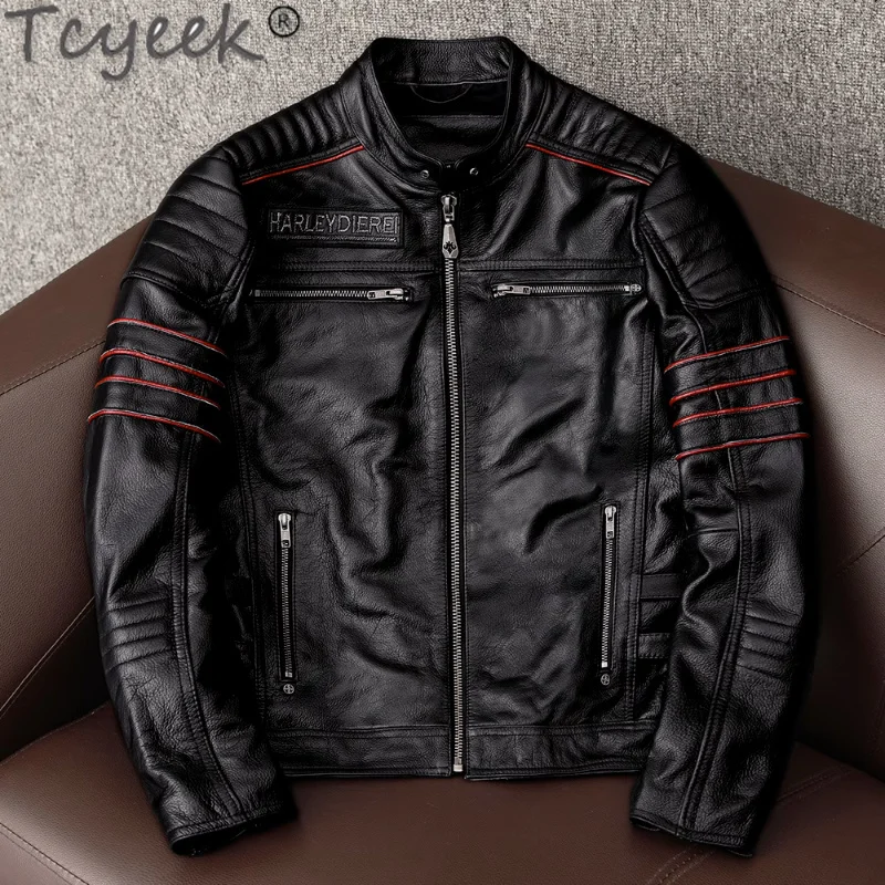 Fall Spring Natural Jacket Men Streetwear Real Cowhide Coat Man Clothes Motorcycle Biking Leather Jackets Fashion
Fall Spring Natural Jacket Men Streetwear Real Cowhide Coat Man Clothes Motorcycle Biking Leather Jackets Fashion