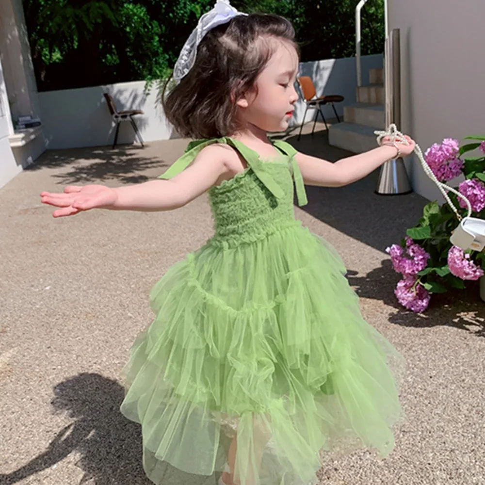 Children's Skirt Spring Summer Lolita Princess Lace Suspender Puffy Solid Green Dress Elegant Little Girls Clothing Fashion
Children's Skirt Spring Summer Lolita Princess Lace Suspender Puffy Solid Green Dress Elegant Little Girls Clothing Fashion
