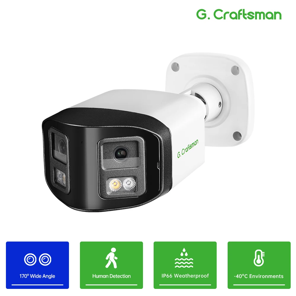 IP-камера G.Craftsman GA-B6FD-M8G для видеонаблюдения
IP-камера G.Craftsman GA-B6FD-M8G для видеонаблюдения